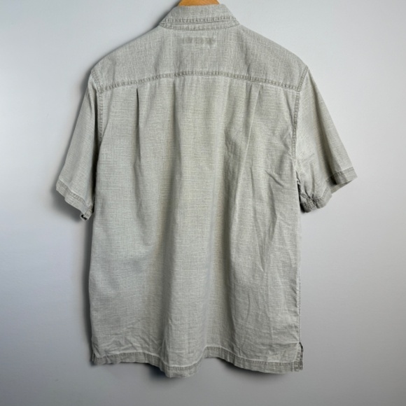 Croft & Barrow Men's Beige Short Sleeve Button Up Casual Dress Shirt Size Large - Picture 5 of 12